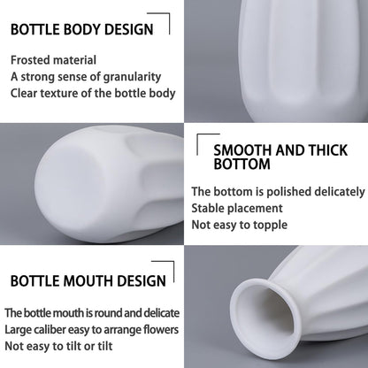 White Ceramic Bud Vases Set of 10 - 5 Inch Small Mini Vases for Flowers Centerpieces Decor