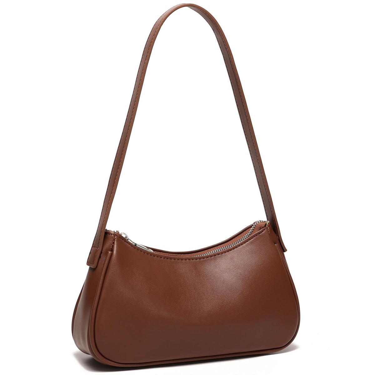 Small Shoulder Bag for Women Cute Mini Purse Trendy Vegan Leather Y2k Crescent Handbag