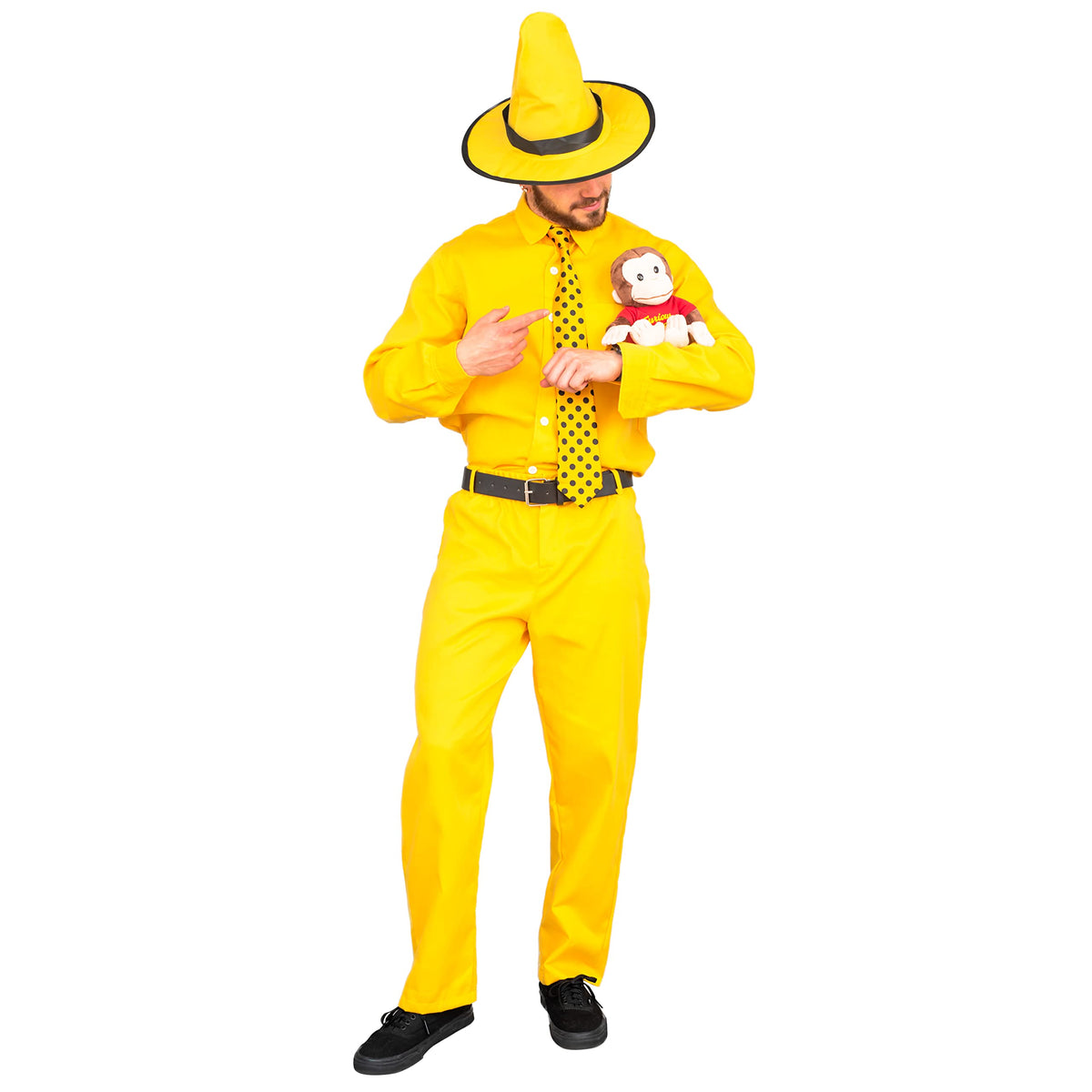 Deluxe Curious George Man In The Yellow Hat Costume Set