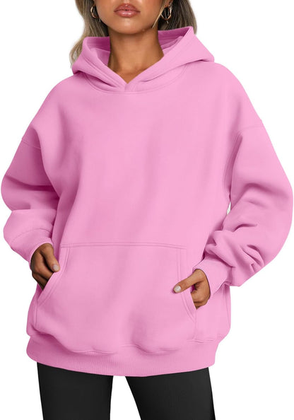 Oversized Fleece Hoodie - Thick Pullover Sweatshirt for Fall &amp; Winter
