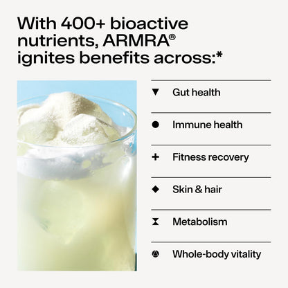 ARMRA Colostrum™ Powder | Blood Orange | Gut Health &amp; Bloating | Skin &amp; Hair | Immunity | Keto, Gluten &amp; Fat-Free | 30 Servings