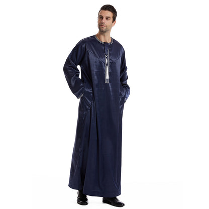 Ethnic Stitching Contrast Color Men&