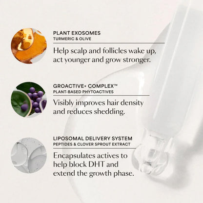 VEGAMOUR GRO+ Advanced Hair Serum | Improves Hair Density, Reduces Shedding and Promotes a Balanced Scalp | For Severe Signs of Thinning | Formulated Without Fragrance, Vegan, Cruelty-Free