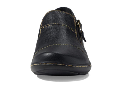 Clarks womens Cora Harbor Loafer, Black Leather, 9.5 USClarks womens Cora Harbor Loafer, Black Leather, 9.5 US