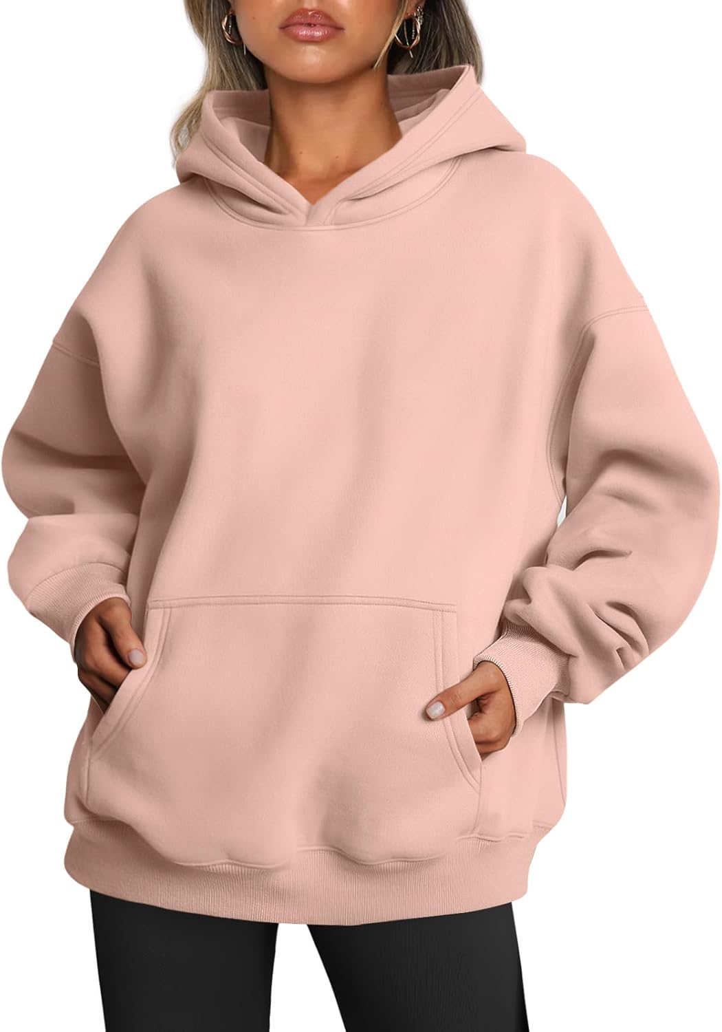 Oversized Fleece Hoodie - Thick Pullover Sweatshirt for Fall &amp; Winter