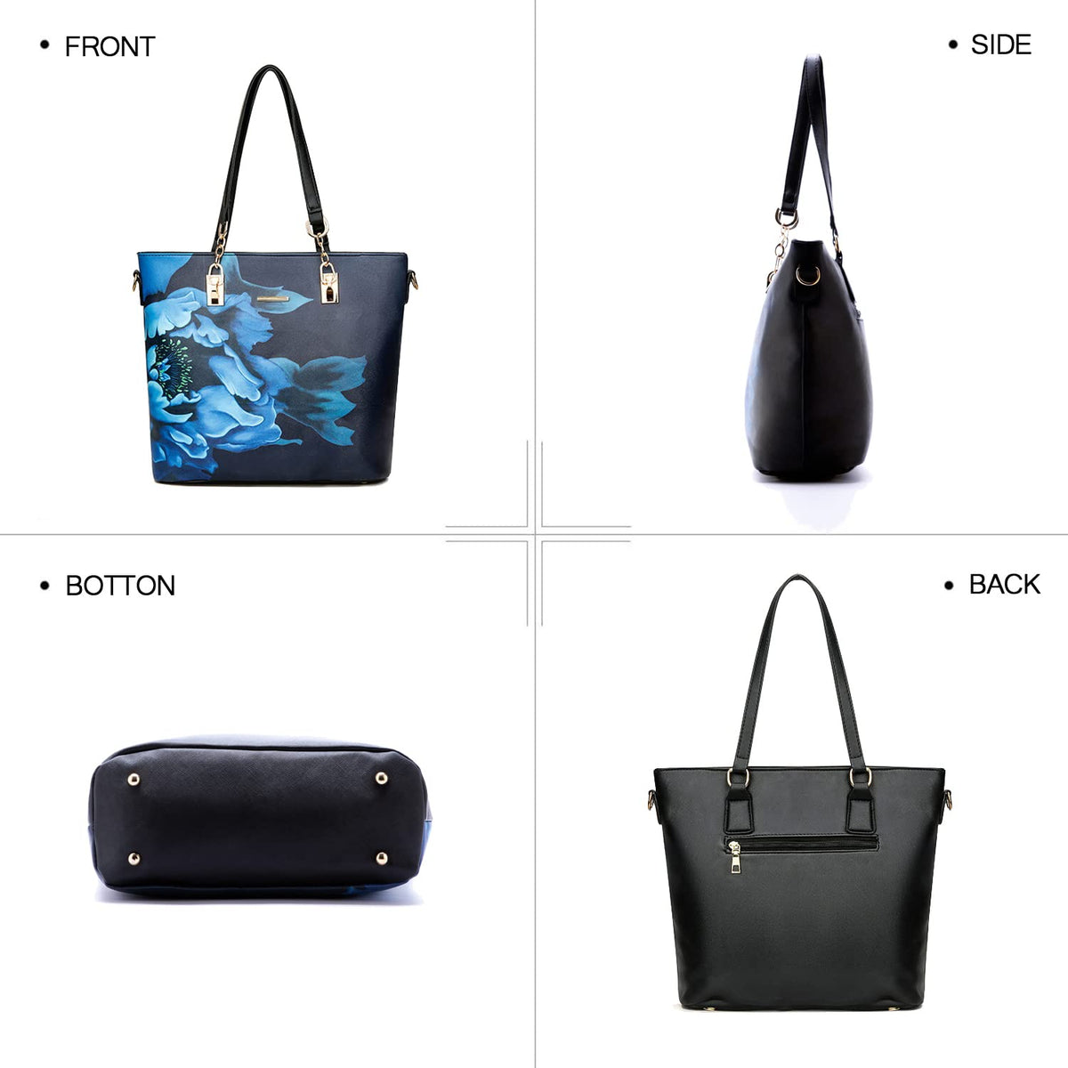 2E-youth Designer Purses and Handbags for Women Satchel Shoulder Bag Tote Top Handle Bag