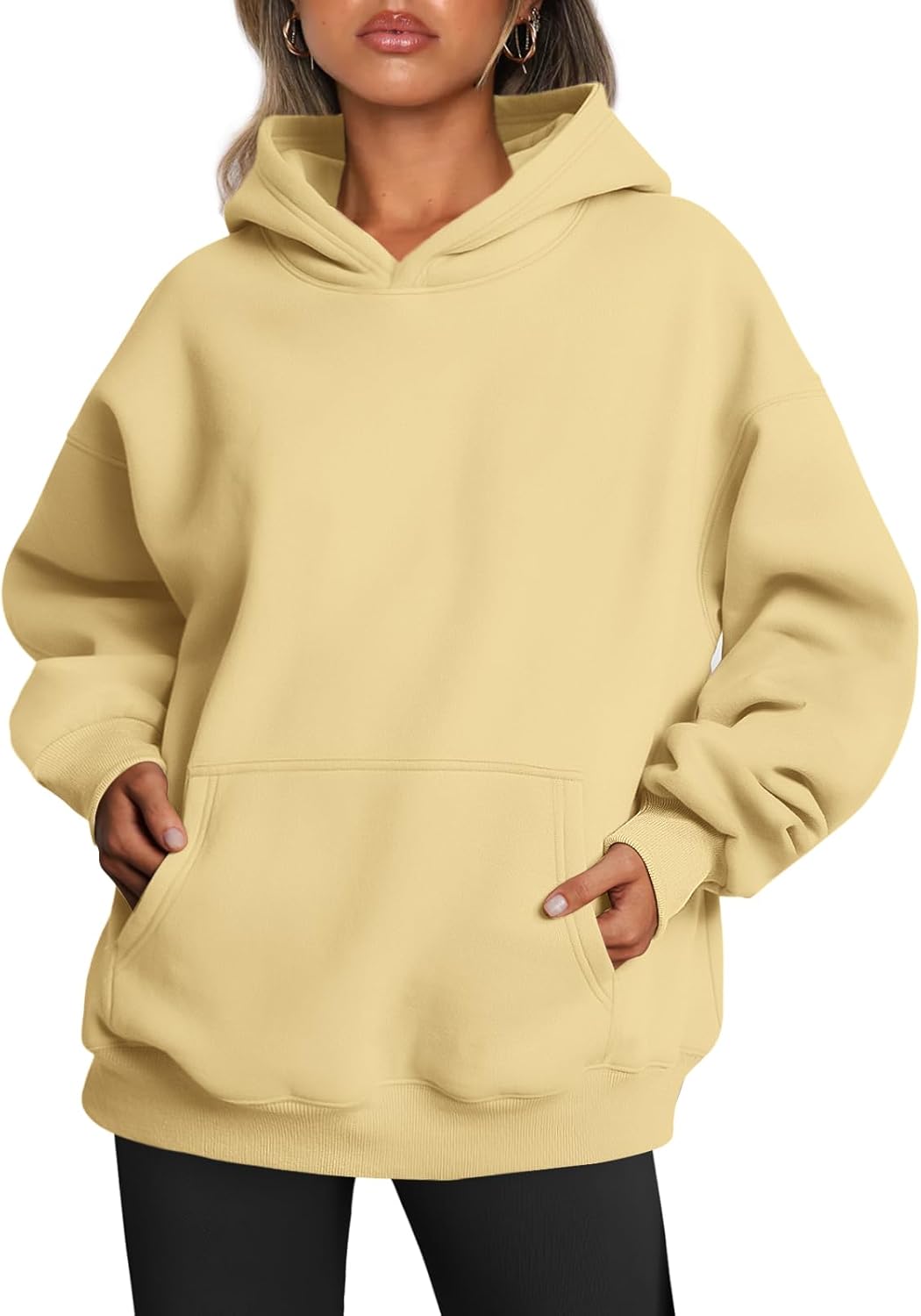Oversized Fleece Hoodie - Thick Pullover Sweatshirt for Fall &amp; Winter