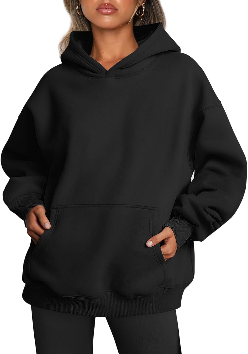 Oversized Fleece Hoodie - Thick Pullover Sweatshirt for Fall &amp; Winter