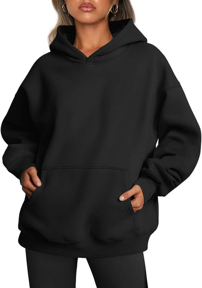 Oversized Fleece Hoodie - Thick Pullover Sweatshirt for Fall &amp; Winter