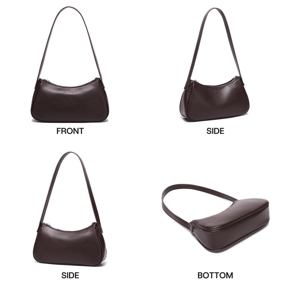 Small Shoulder Bag for Women Cute Mini Purse Trendy Vegan Leather Y2k Crescent Handbag