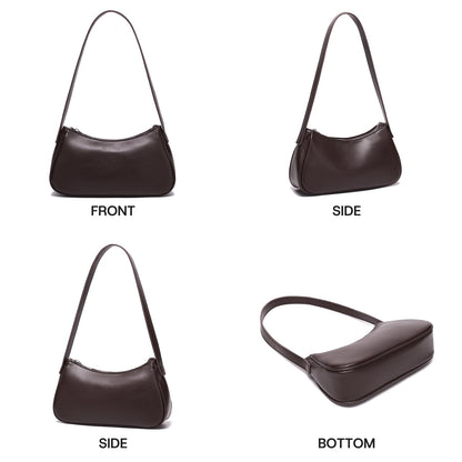 Small Shoulder Bag for Women Cute Mini Purse Trendy Vegan Leather Y2k Crescent Handbag