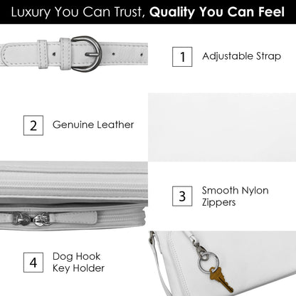 ili New York Genuine Leather Crossbody Bags for Women - Premium RFID Blocking Shoulder Bag Organizer with Adjustable Strap