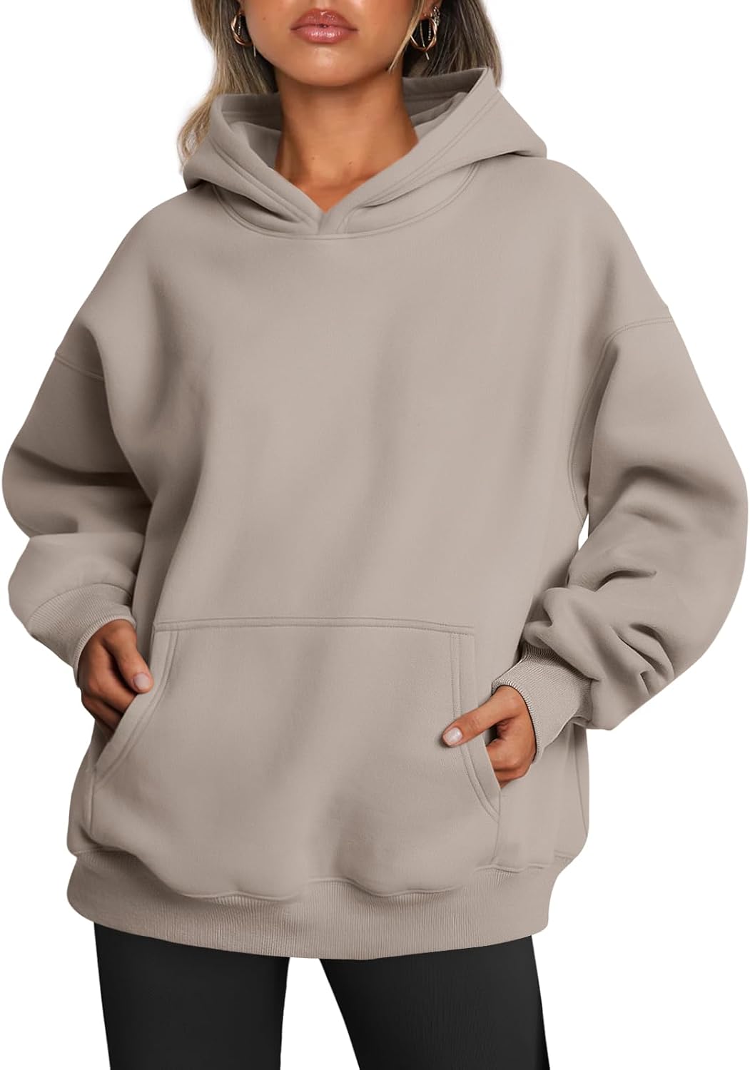 Oversized Fleece Hoodie - Thick Pullover Sweatshirt for Fall &amp; Winter