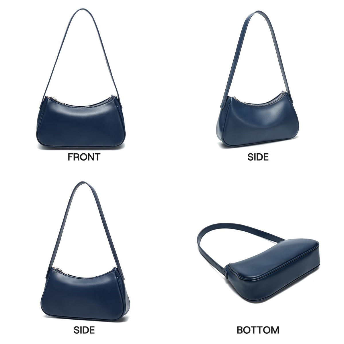 Small Shoulder Bag for Women Cute Mini Purse Trendy Vegan Leather Y2k Crescent Handbag