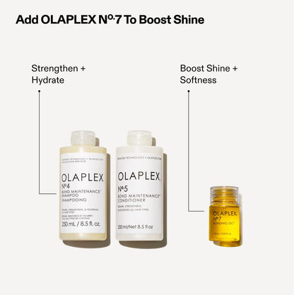 Olaplex Wash and Shine Hair Kit: N°.4, 5, 7, Shampoo &amp; Conditioner Set | Cleanse, Hydrate, &amp; Control Frizz Up to 72 Hours | Bonding Oil for Shine &amp; Protect | For Coily, Curly, Straight, and Wavy
