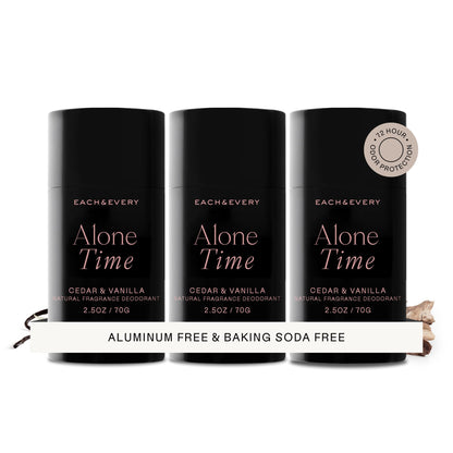 Each &amp; Every Aluminum Free Deodorant for Men &amp; Women - All Natural Deodorant for Sensitive Skin, EWG Verified - Clean, Baking Soda Free, Plant-Based Fragrance, Cedar &amp; Vanilla (3 Pack, 2.5oz)