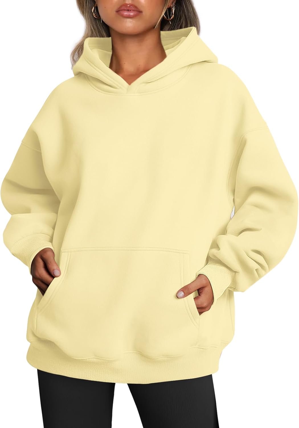 Oversized Fleece Hoodie - Thick Pullover Sweatshirt for Fall &amp; Winter