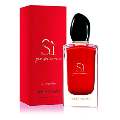 Armani Beauty - Sì Passione - Eau de Parfum - Vanilla Perfume for Women - Floral Citrus Fragrance - Blackcurrant Nectar, Damascena Rose, Black Tea Notes