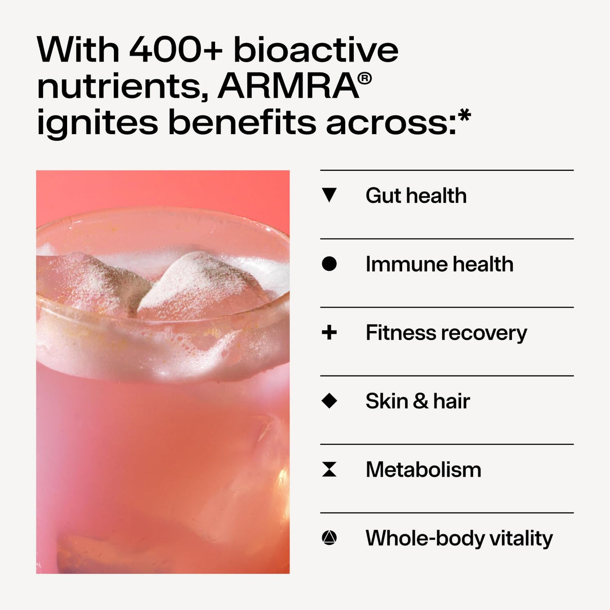 ARMRA Colostrum™ Powder | Blood Orange | Gut Health &amp; Bloating | Skin &amp; Hair | Immunity | Keto, Gluten &amp; Fat-Free | 30 Servings