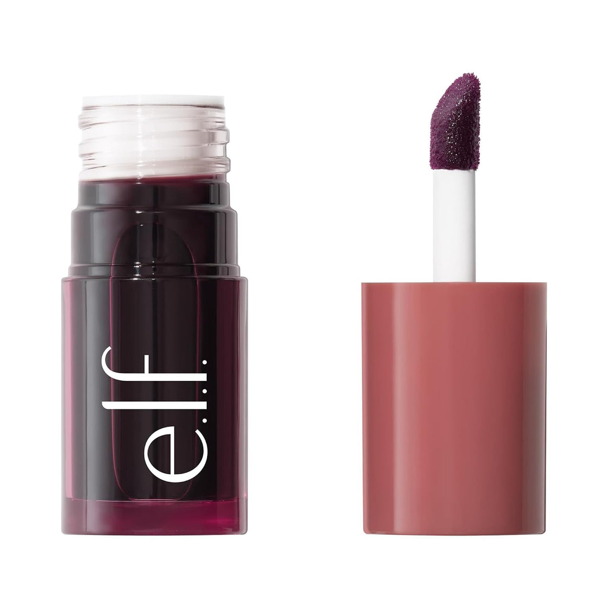 e.l.f. Sheer For It Blush Tint, Multi-Use, Long-Lasting Lip &amp; Cheek Makeup, Creates A Natural Flush Finish, Vegan &amp; Cruelty-Free, Plums Up