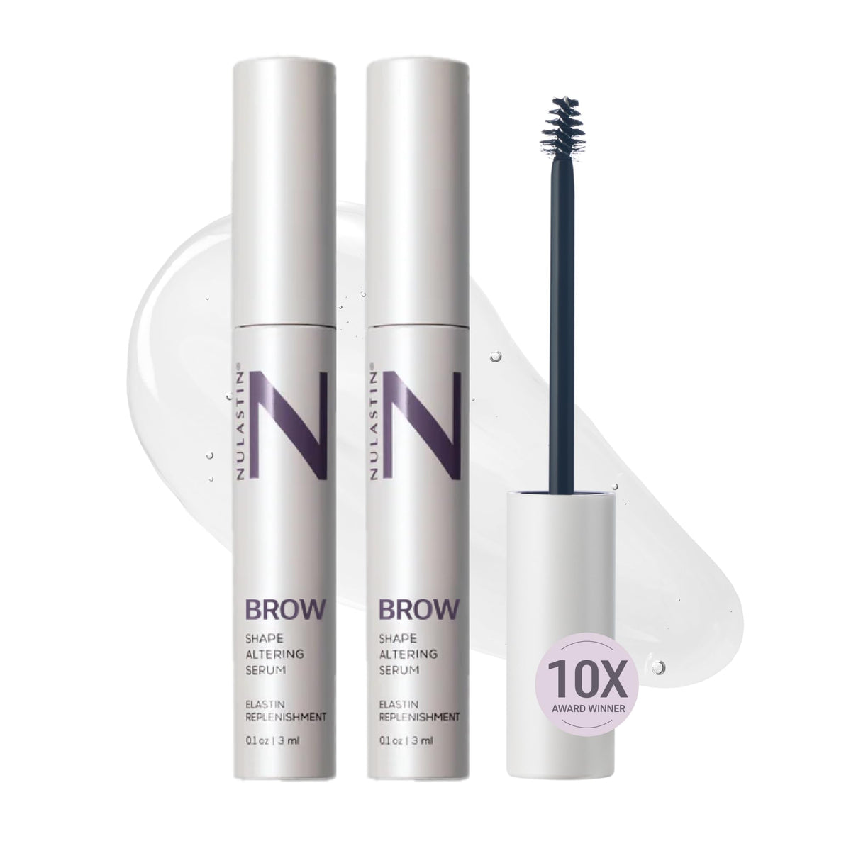 NULASTIN Shape Altering Eyebrow Serum - Brow Serum to Shape &amp; Define - Improves the Appearance of Sparse Eyebrows for a Fuller Look - Enriched with Hair-Strengthening Ingredients (0.1 Fl Oz)