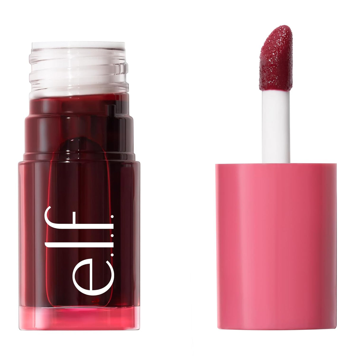 e.l.f. Sheer For It Blush Tint, Multi-Use, Long-Lasting Lip &amp; Cheek Makeup, Creates A Natural Flush Finish, Vegan &amp; Cruelty-Free, Plums Up