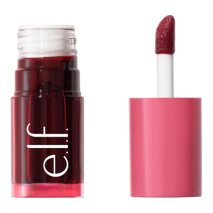 e.l.f. Sheer For It Blush Tint, Multi-Use, Long-Lasting Lip &amp; Cheek Makeup, Creates A Natural Flush Finish, Vegan &amp; Cruelty-Free, Plums Up