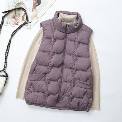 Large-size Down Cotton Vest For Fall And Winter