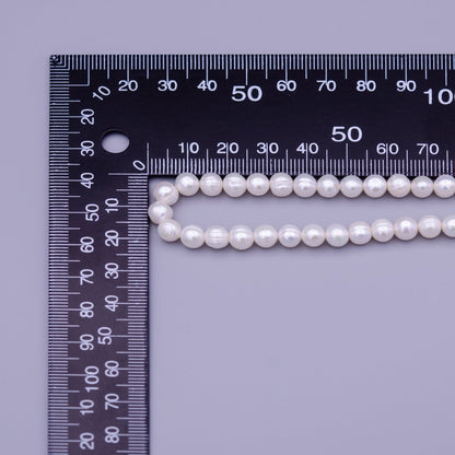 6.2mm AAA Natural White Round Freshwater Pearls 65pcs Full Strand | WA-1319 Clearance Pricing