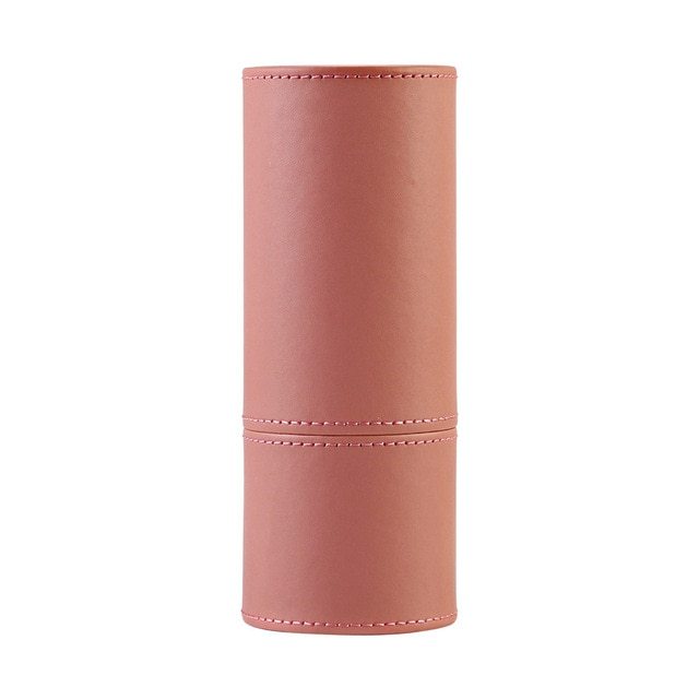 PU Round Cosmetic Brush Container