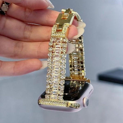 Shiny Zircon Metal Watch Band For Apple Watch Series 10 11 Ultra - Women&
