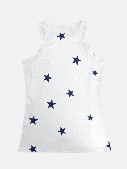 Full Size Star Round Neck Tank for Women in Multiple Sizes