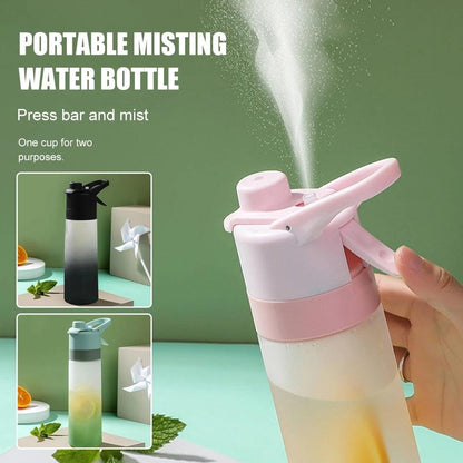 650ml Water Bottle Outdoor Sports Water Cup Large Capacity Spray Bottle BPA Free Drinkware Travel Camping Drinking Tools Water Bottle Sprayer Mist Creative Spray Water Bottle for Drinking