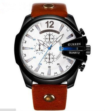 Fashionable Large Dial Decorated Three-eye Men&