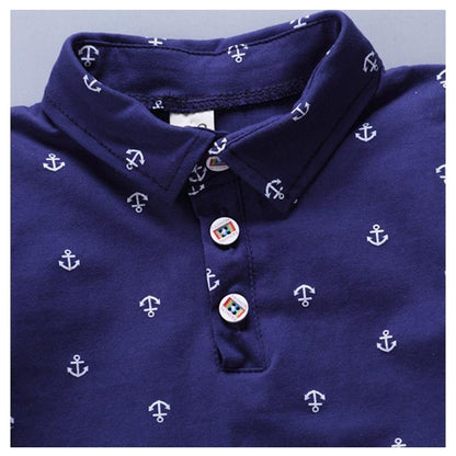 Modern Luxury Baby Boys T shirt And Shorts Anchor Printed Children&