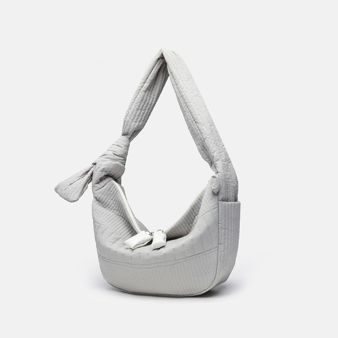 Elegant Folded Hobo Bag Ladies - Lightweight Large Capacity Shoulder Bag &amp; Casual Cloth Crossbody Bag