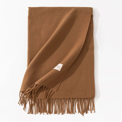 Pure Color Artificial Cashmere Scarf Women&