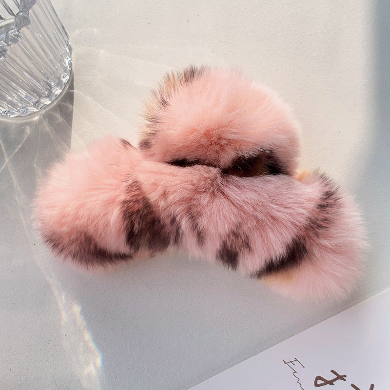 Korea Real Otter Hair Hair Clip Female