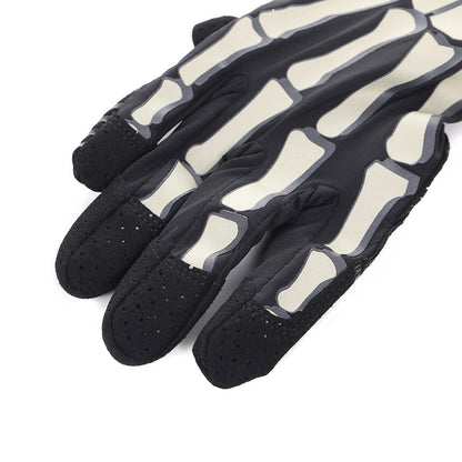 Skull Luminous Outdoor Non-slip Wear-resistant Full Finger Touch Screen Riding Gloves