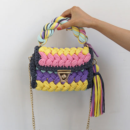 Handwoven Womens Tote Bag Minimalist Style