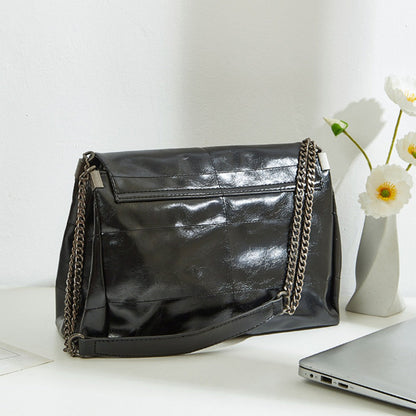 Crossbody shoulder quilted large capacity bag women, versatile commuter bag, chain crossbody bag, shoulder bag