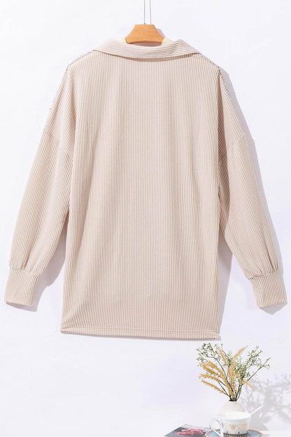 Sequin Button Up Dropped Shoulder Jacket for Women