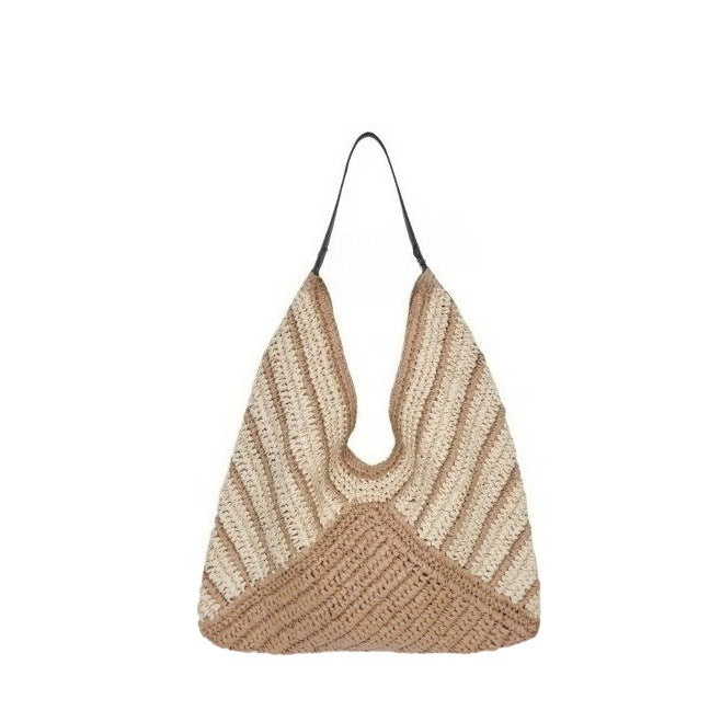Striped Hobo Shoulder Tote – Versatile Women&
