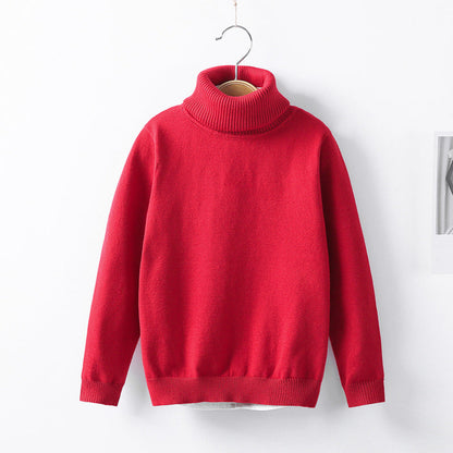 Autumn and winter high collar children&