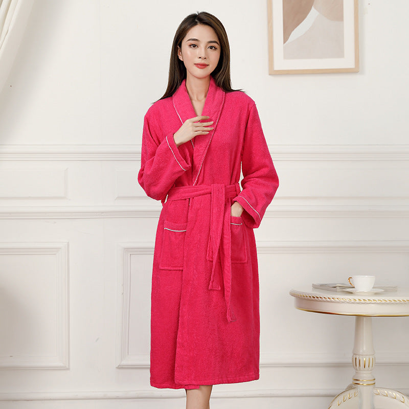 Towel Material Bathrobe Men&