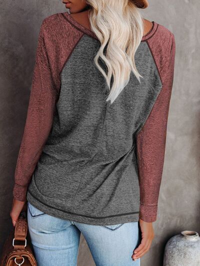 Round Neck Long Sleeve T-Shirt