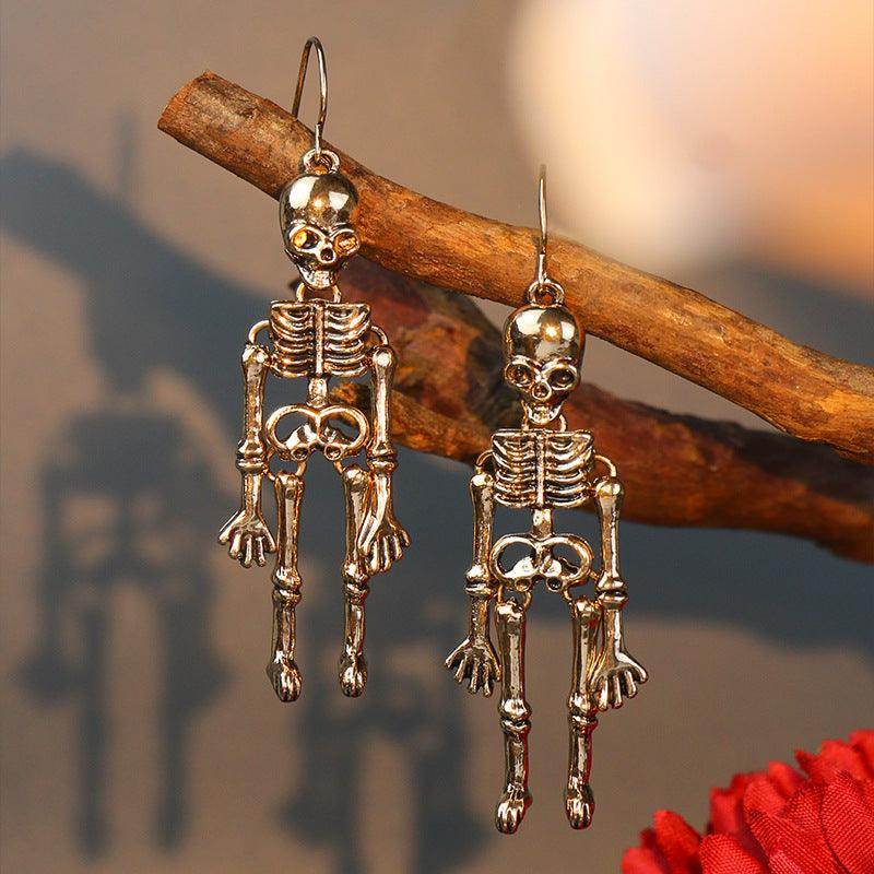 Skeleton Alloy Earrings for Stylish and Unique Looks
