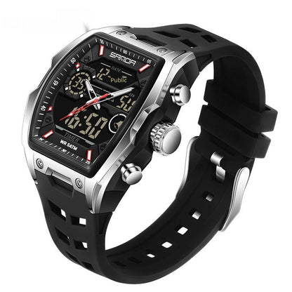 Multifunctional Cask-Shaped Luminous Sports Electronic Watch