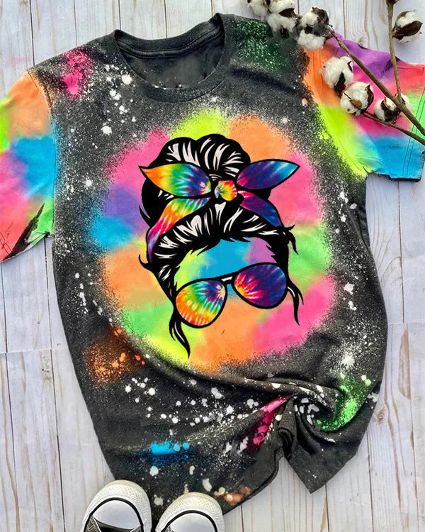 Printed Loose Casual Hipster T-shirt