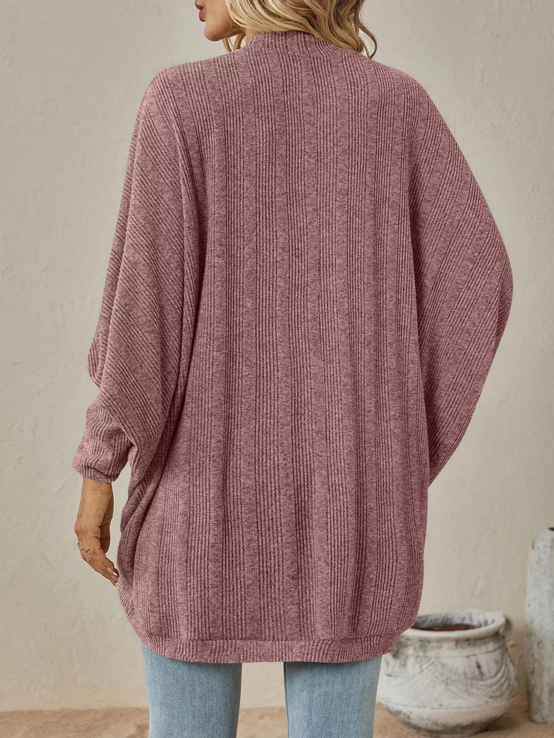 Casual Knit Open Front Cardigan